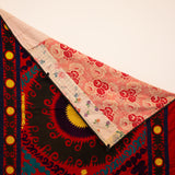 VINTAGE SUZANI 5 IN RED MEDALLION