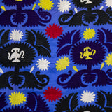 VINTAGE SUZANI IN CORNFLOWER BLUE, YELLOW + WHITE VESSELS