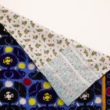 VINTAGE SUZANI IN CORNFLOWER BLUE, YELLOW + WHITE VESSELS
