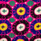 VINTAGE SUZANI IN BRIGHT PINK WITH TEAPOTS