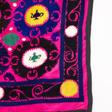VINTAGE SUZANI IN BRIGHT PINK WITH TEAPOTS