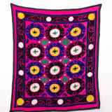 VINTAGE SUZANI IN BRIGHT PINK WITH TEAPOTS