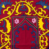 VINTAGE PRAYER SUZANI RED/LIME/YELLOW/BLUE