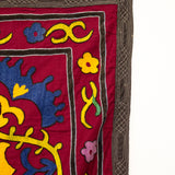 VINTAGE PRAYER SUZANI RED/LIME/YELLOW/BLUE