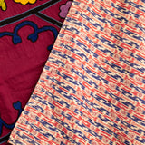 VINTAGE PRAYER SUZANI RED/LIME/YELLOW/BLUE