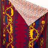 VINTAGE PRAYER SUZANI RED/LIME/YELLOW/BLUE