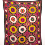 VINTAGE SUZANI IN BRICK RED WITH YELLOW AND WHITE