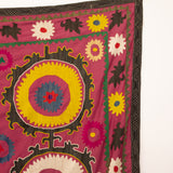 VINTAGE SUZANI IN BRICK RED WITH YELLOW AND WHITE