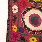 VINTAGE SUZANI IN BRICK RED WITH YELLOW AND WHITE