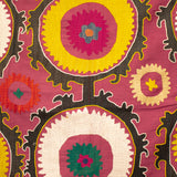 VINTAGE SUZANI IN BRICK RED WITH YELLOW AND WHITE