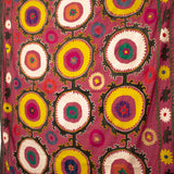 VINTAGE SUZANI IN BRICK RED WITH YELLOW AND WHITE