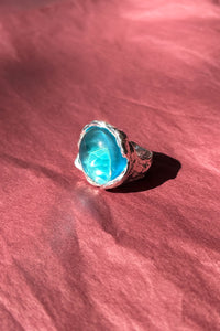 ATOLÓN RING IN SILVER/BLUE