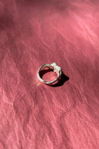 OLA RING IN SILVER/BROWN
