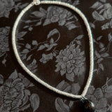 CORAIL NECKLACE IN HEMATITE/BLACK