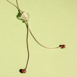 LAZO NECKLACE IN CLEAR/GRENAT