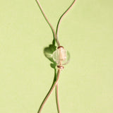LAZO NECKLACE IN CLEAR/GRENAT