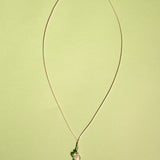 LAZO NECKLACE IN CLEAR/GRENAT
