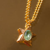 STAR PACHA NECKLACE IN GOLD/AQUA