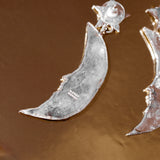 MOON EARRINGS IN WHITE BRONZE