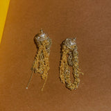 2-TONE DRIP EARRINGS IN GOLD AND HAZE