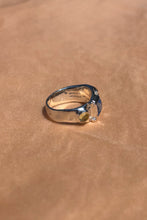 Load image into Gallery viewer, STERLING SILVER SUEDE RING IN ICE BLUE/LIMONCELLO