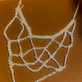 WEB NECKLACE IN SILVER