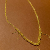 2-TONE CLASPED SKINNY NECKLACE IN GOLD