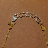 2-TONE CLASPED SKINNY NECKLACE IN GOLD