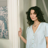 IZARO TOP IN BABY BLUE