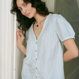 IZARO TOP IN BABY BLUE
