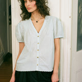 IZARO TOP IN BABY BLUE