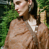 ASYMMETRICAL KASAB TOP IN COFFEE