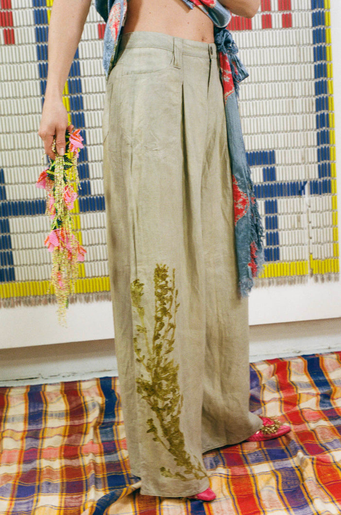 LLAMA FRUIT HEMP WITH PERICON FLOWER CARGO PANTS
