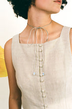 Load image into Gallery viewer, LONG TAC TAC NECKLACE IN GREY AND OPALINE