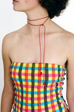 Load image into Gallery viewer, LONG TAC TAC NECKLACE IN RED AND RED