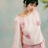 LONG SLEEVE PETAL TOP