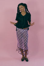 Load image into Gallery viewer, LOZENGES SKIRT IN POLKA PURPLE