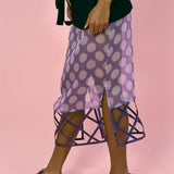 LOZENGES SKIRT IN POLKA PURPLE