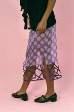 Load image into Gallery viewer, LOZENGES SKIRT IN POLKA PURPLE