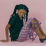 LOZENGES SKIRT IN POLKA PURPLE
