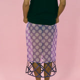 LOZENGES SKIRT IN POLKA PURPLE