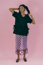 Load image into Gallery viewer, LOZENGES SKIRT IN POLKA PURPLE