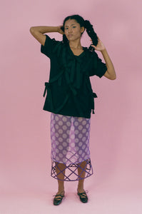 LOZENGES SKIRT IN POLKA PURPLE