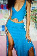 Load image into Gallery viewer, KNIT FLOW SKIRT IN AZURE - Luna Del Pinal