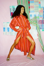 Load image into Gallery viewer, LA PLAYA LOOM WEAVE OXFORD SHIRT IN SUNSET STRIPE - Luna Del Pinal