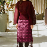 MASKA MIDI SKIRT IN POMEGRANATE