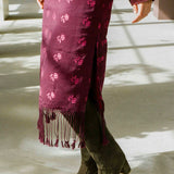 MASKA MIDI SKIRT IN POMEGRANATE