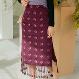 MASKA MIDI SKIRT IN POMEGRANATE