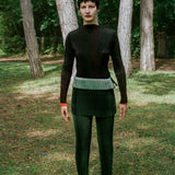 MINI SKIRT IN MOSS METALLIC