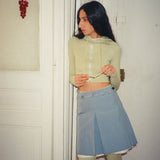 MINI SKIRT IN BLUE/GREY/WHITE CHECK